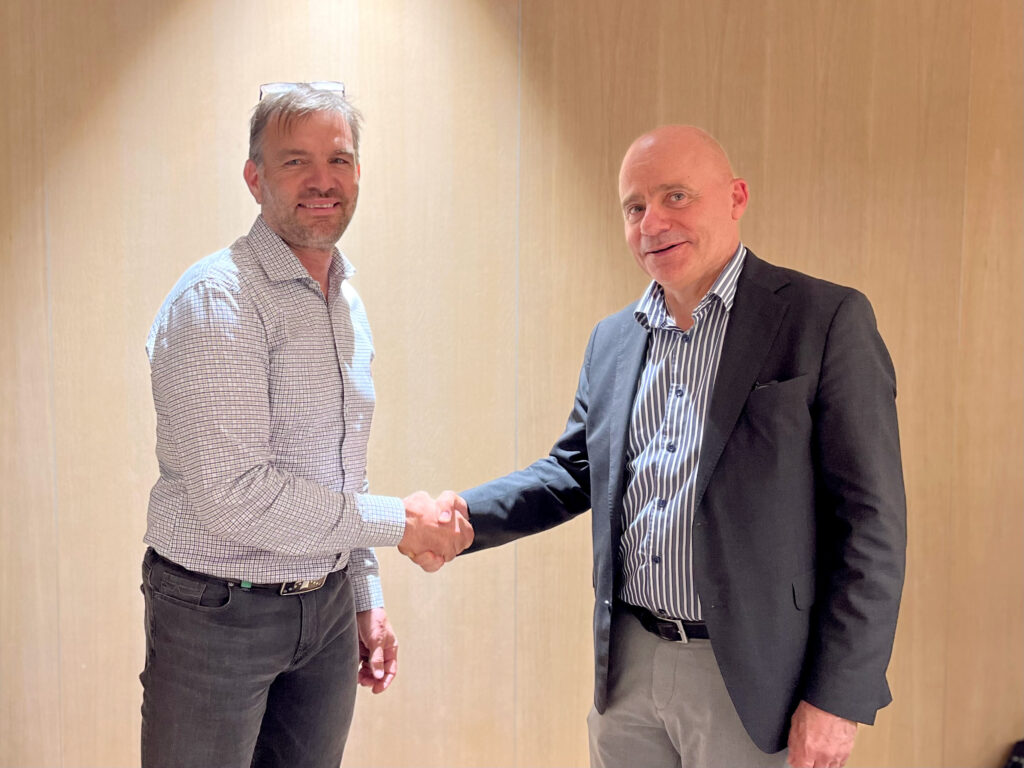 Patrik Larsson, vd No Dig Alliance och Kenneth Nilsson, affärsområdeschef NCC Infrastructure.